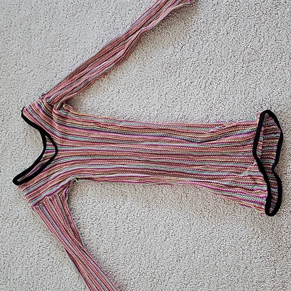 Fishnet bodysuit long-sleeved